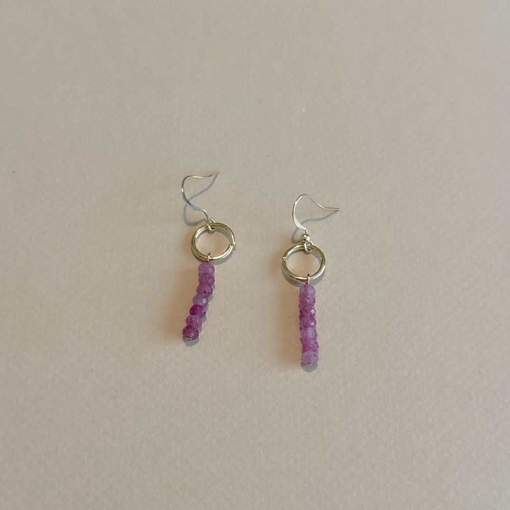 Stone drop earrings M762 - Picture 2 of 4